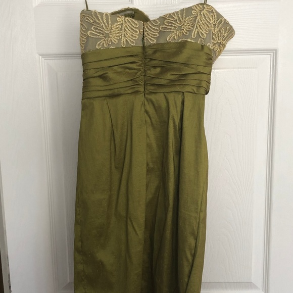 Badgley Mischka Short Strapless Gown - Picture 5 of 7